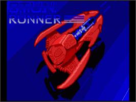 Title screen of S.T.U.N. Runner on the Commodore Amiga.