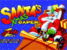Title screen of Santa's Xmas Caper on the Commodore Amiga.