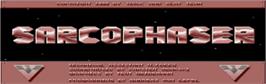 Title screen of Sarcophaser on the Commodore Amiga.