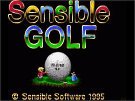 Title screen of Sensible Golf on the Commodore Amiga.