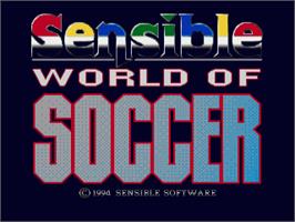Title screen of Sensible World of Soccer: European Championship Edition on the Commodore Amiga.