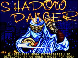 Title screen of Shadow Dancer on the Commodore Amiga.