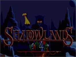Title screen of Shadowlands on the Commodore Amiga.