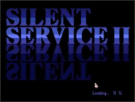 Title screen of Silent Service on the Commodore Amiga.