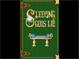 Title screen of Sleeping Gods Lie on the Commodore Amiga.