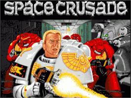Title screen of Space Crusade on the Commodore Amiga.