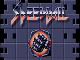 Title screen of Speedball on the Commodore Amiga.