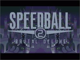 Title screen of Speedball 2: Brutal Deluxe on the Commodore Amiga.