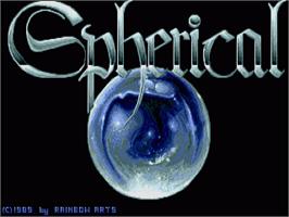 Title screen of Spherical on the Commodore Amiga.