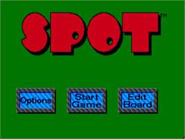 Title screen of Spot on the Commodore Amiga.