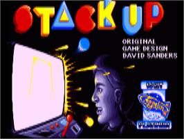 Title screen of Stack Up on the Commodore Amiga.