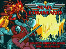Title screen of Star Command on the Commodore Amiga.
