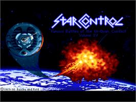 Title screen of Star Control on the Commodore Amiga.