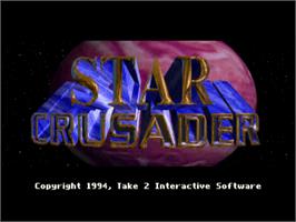 Title screen of Star Crusader on the Commodore Amiga.