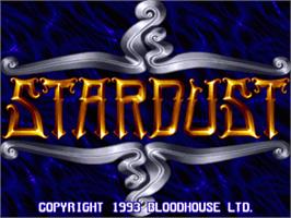 Title screen of Star Dust on the Commodore Amiga.