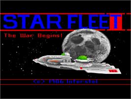 Title screen of Star Fleet I: The War Begins on the Commodore Amiga.