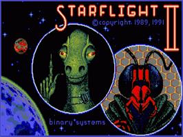 Title screen of Starflight 2: Trade Routes of the Cloud Nebula on the Commodore Amiga.