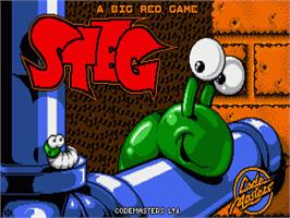 Title screen of Steg the Slug on the Commodore Amiga.