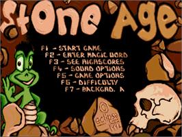 Title screen of Stoneage on the Commodore Amiga.
