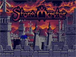 Title screen of Storm Master on the Commodore Amiga.