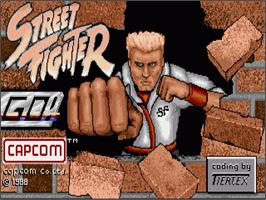 Title screen of Street Fighter on the Commodore Amiga.