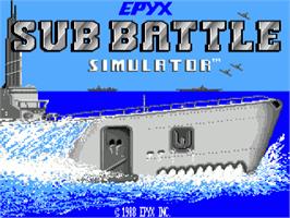 Title screen of Sub Battle Simulator on the Commodore Amiga.