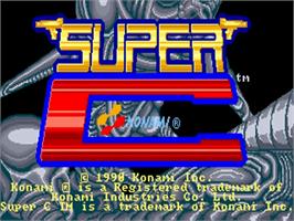 Title screen of Super C on the Commodore Amiga.