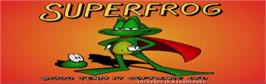 Title screen of Super Frog on the Commodore Amiga.