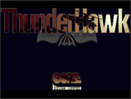 Title screen of Thunderhawk AH-73M on the Commodore Amiga.