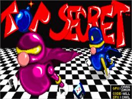 Title screen of Top Secret on the Commodore Amiga.