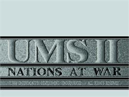 Title screen of UMS II: Nations at War on the Commodore Amiga.
