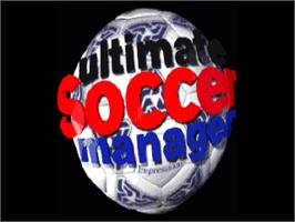 Title screen of Ultimate Soccer Manager on the Commodore Amiga.