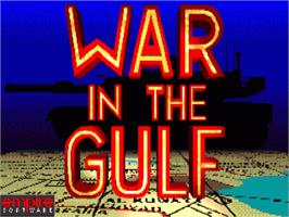 Title screen of War in the Gulf on the Commodore Amiga.