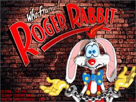 Title screen of Who Framed Roger Rabbit? on the Commodore Amiga.