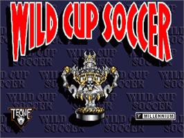 Title screen of Wild Cup Soccer on the Commodore Amiga.