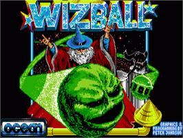 Title screen of Wizball on the Commodore Amiga.