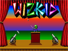Title screen of Wizkid: The Story of Wizball 2 on the Commodore Amiga.
