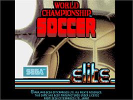 Title screen of World Championship Soccer on the Commodore Amiga.
