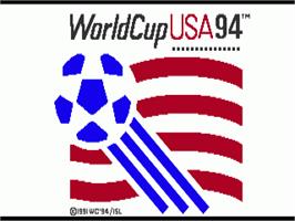 Title screen of World Cup USA '94 on the Commodore Amiga.