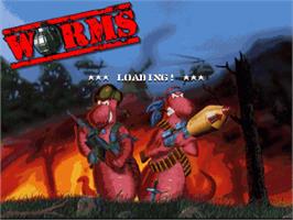Title screen of Worms on the Commodore Amiga.