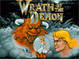 Title screen of Wrath of the Demon on the Commodore Amiga.