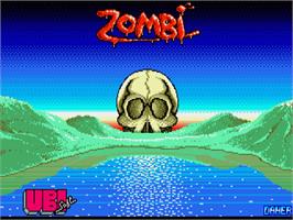Title screen of Zombi on the Commodore Amiga.