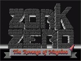 Title screen of Zork Zero: The Revenge of Megaboz on the Commodore Amiga.