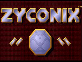 Title screen of Zyconix on the Commodore Amiga.