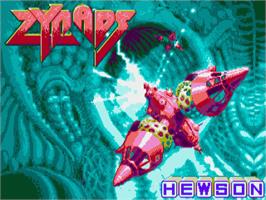Title screen of Zynaps on the Commodore Amiga.