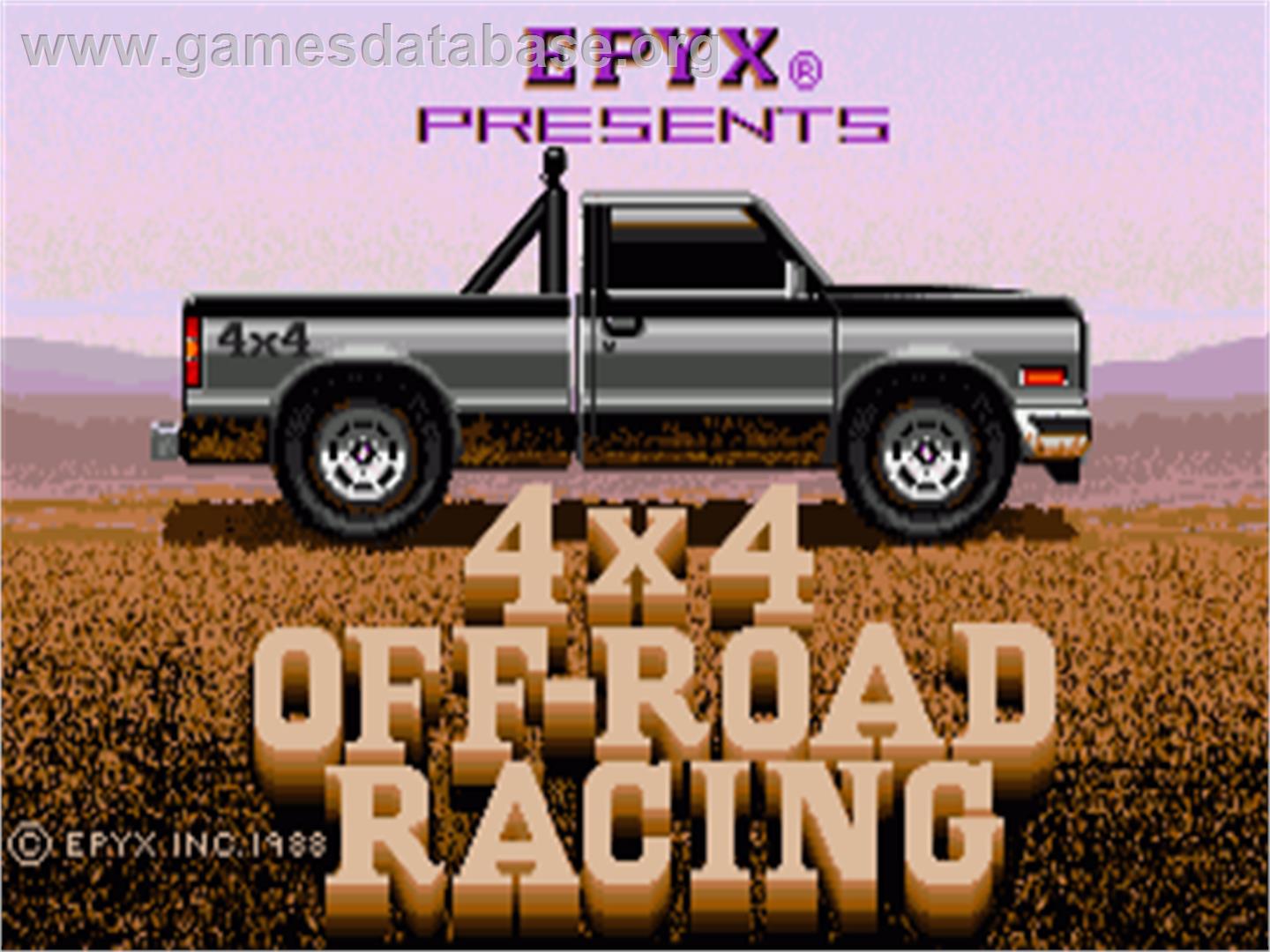 4x4 Off-Road Racing - Commodore Amiga - Artwork - Title Screen