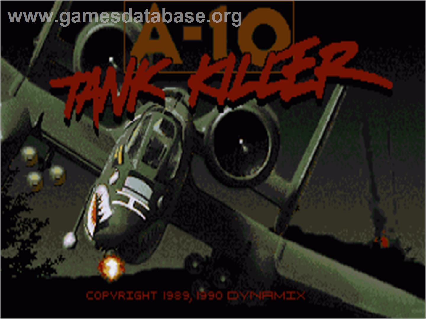 A-10 Tank Killer - Commodore Amiga - Artwork - Title Screen