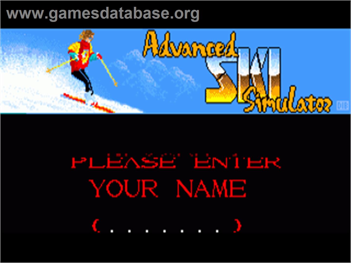 Advanced Ski Simulator - Commodore Amiga - Artwork - Title Screen