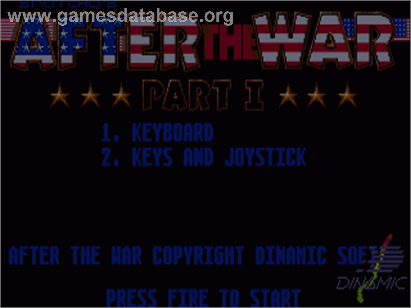 After the War - Commodore Amiga - Artwork - Title Screen