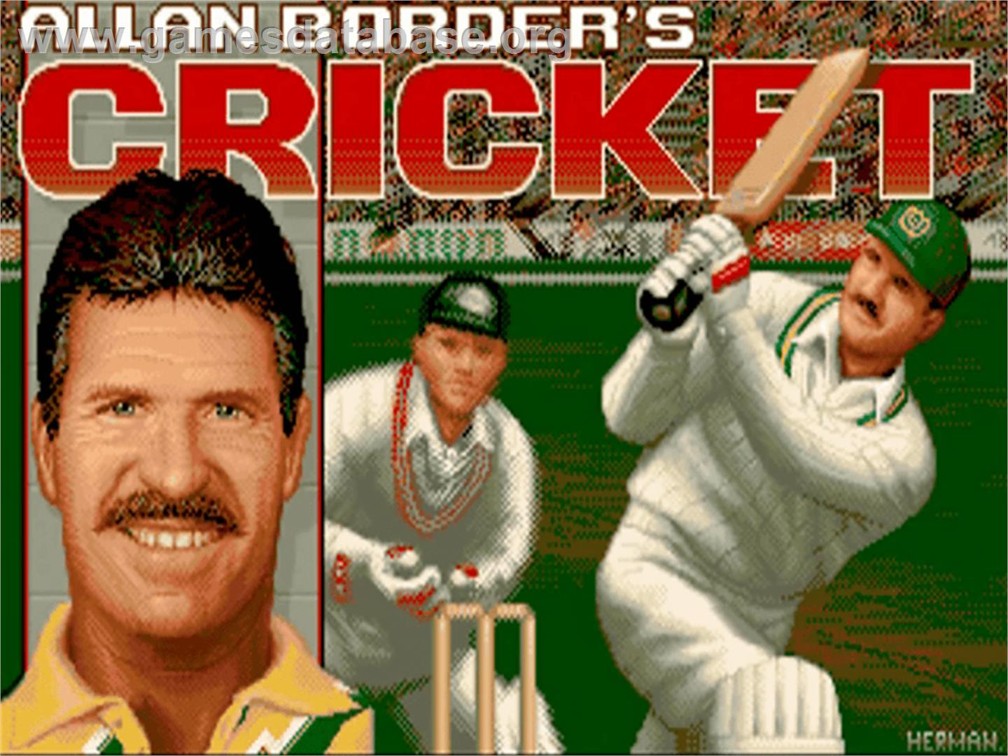 Allan Border's Cricket - Commodore Amiga - Artwork - Title Screen